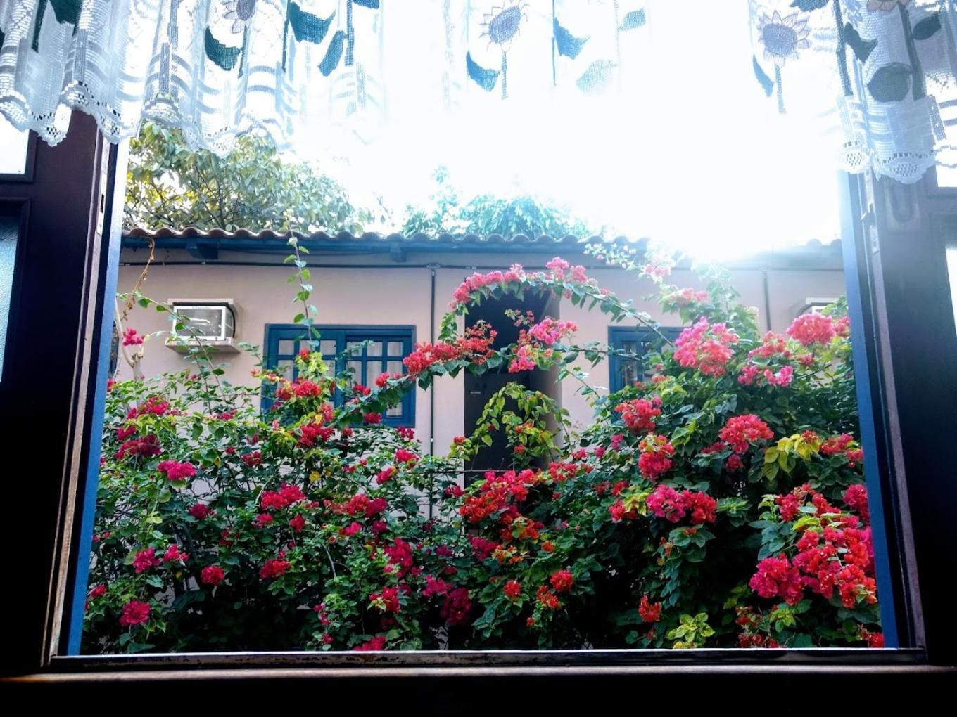 Cr Hotel Bueno - Antigo Hotel Serras De Goyaz Гояния Экстерьер фото Bougainvillea in the garden of the house